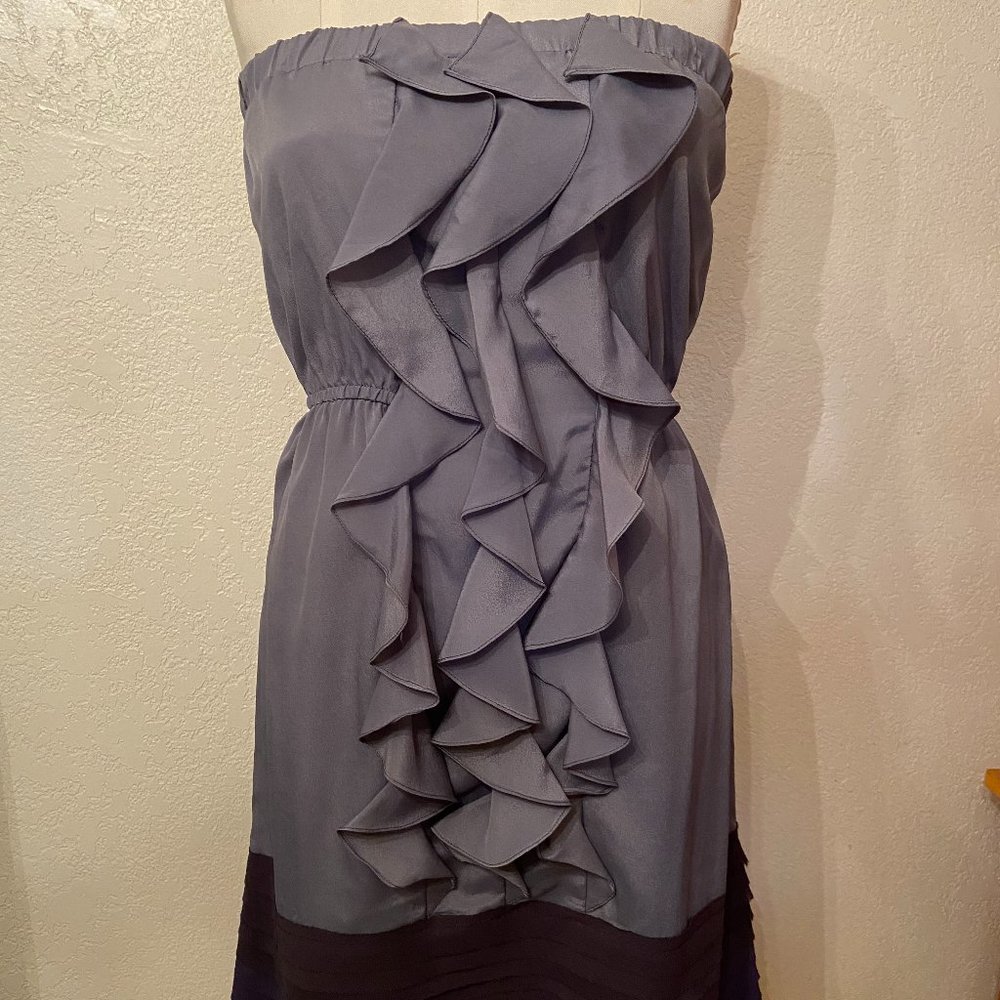Grey ruffled dress